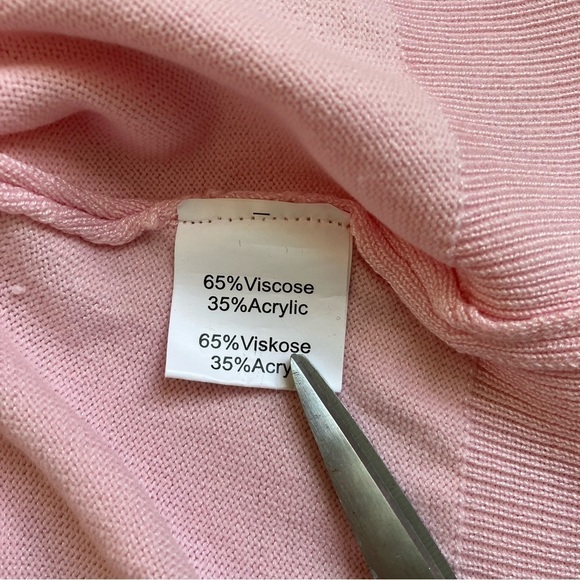 Curlbiuty Light Pink Cardigan with Embroidered Cherries Buttons Down Size 1X - Picture 15 of 15